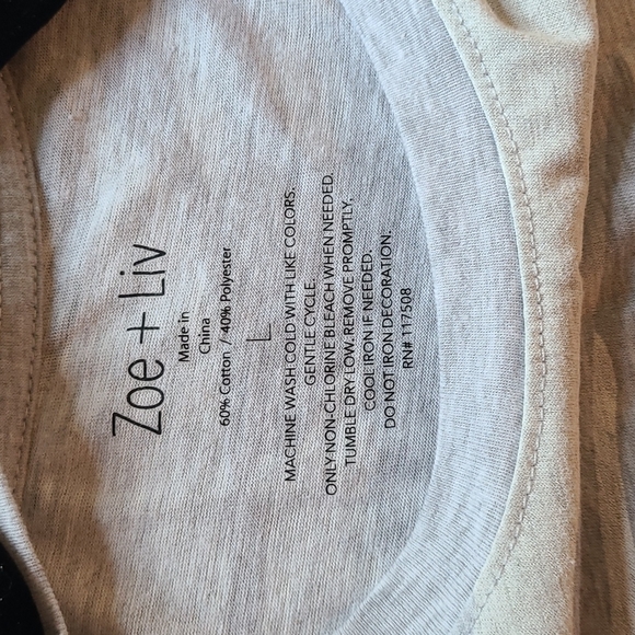 Zoe & Liv Grey Camouflage Sleeveless Tank T-shirt Target NWT LARGE - Picture 2 of 3